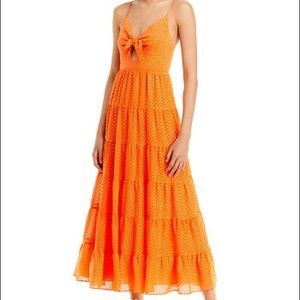 Alice + Olivia minka maxi dress in orange
